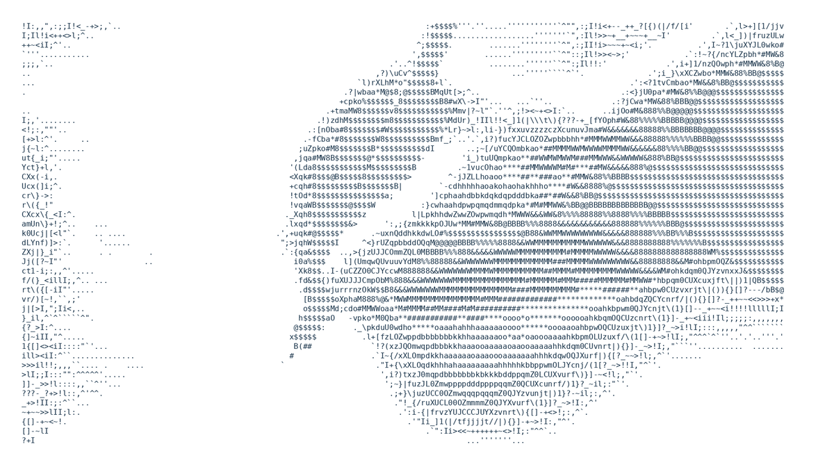A hand-written letter rendered in ASCII art